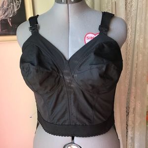 Exquisite Form Longline black bra 42C